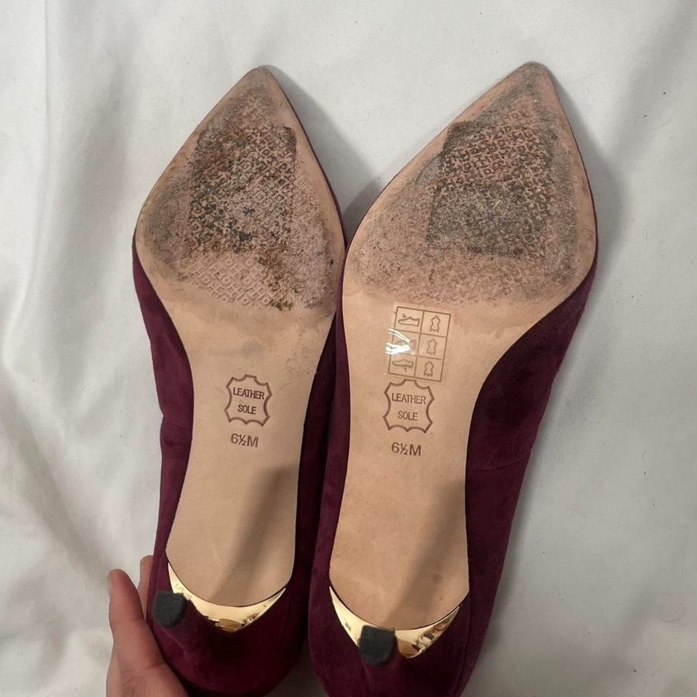 Tory Burch Shoes New Tory Burch Elana Suede 85mm Pump kitten Heels - Picture 5 of 8